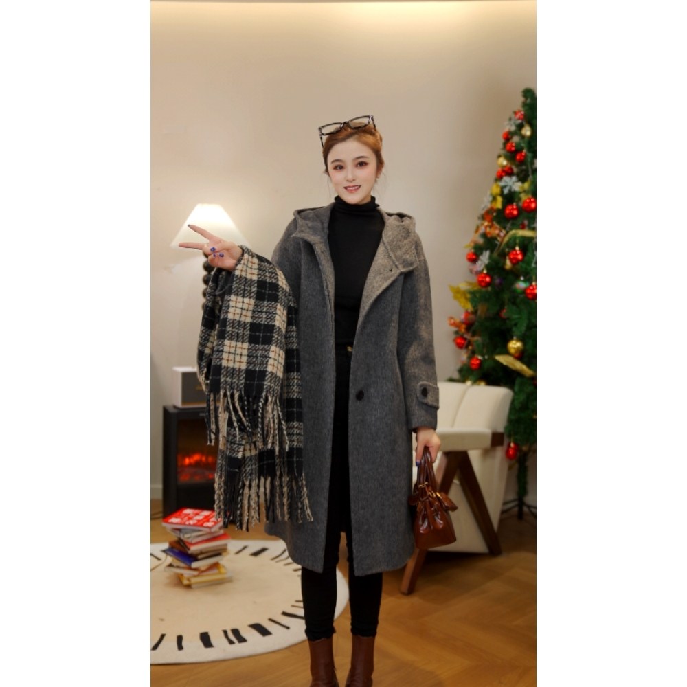 法式优雅翻领复古纽扣时尚宽松气质修身显瘦羊毛大衣 25918,女装/女士精品,毛呢外套,淘宝优惠券,粉丝福利购,淘宝优惠卷