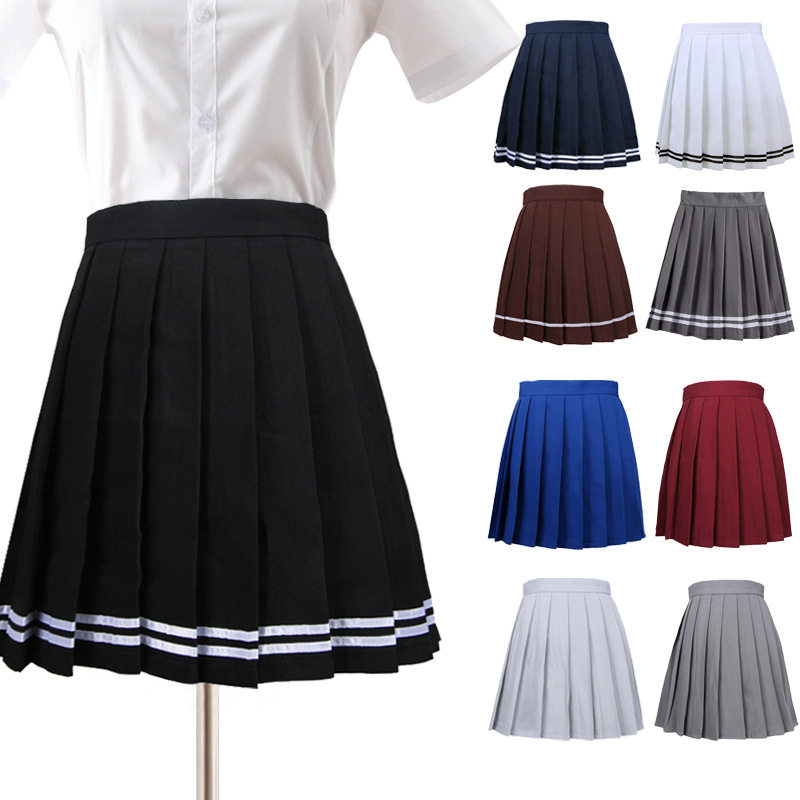 jk制服裙日系初高中大学学生班服毕业典礼服学院风春夏秋女百褶裙