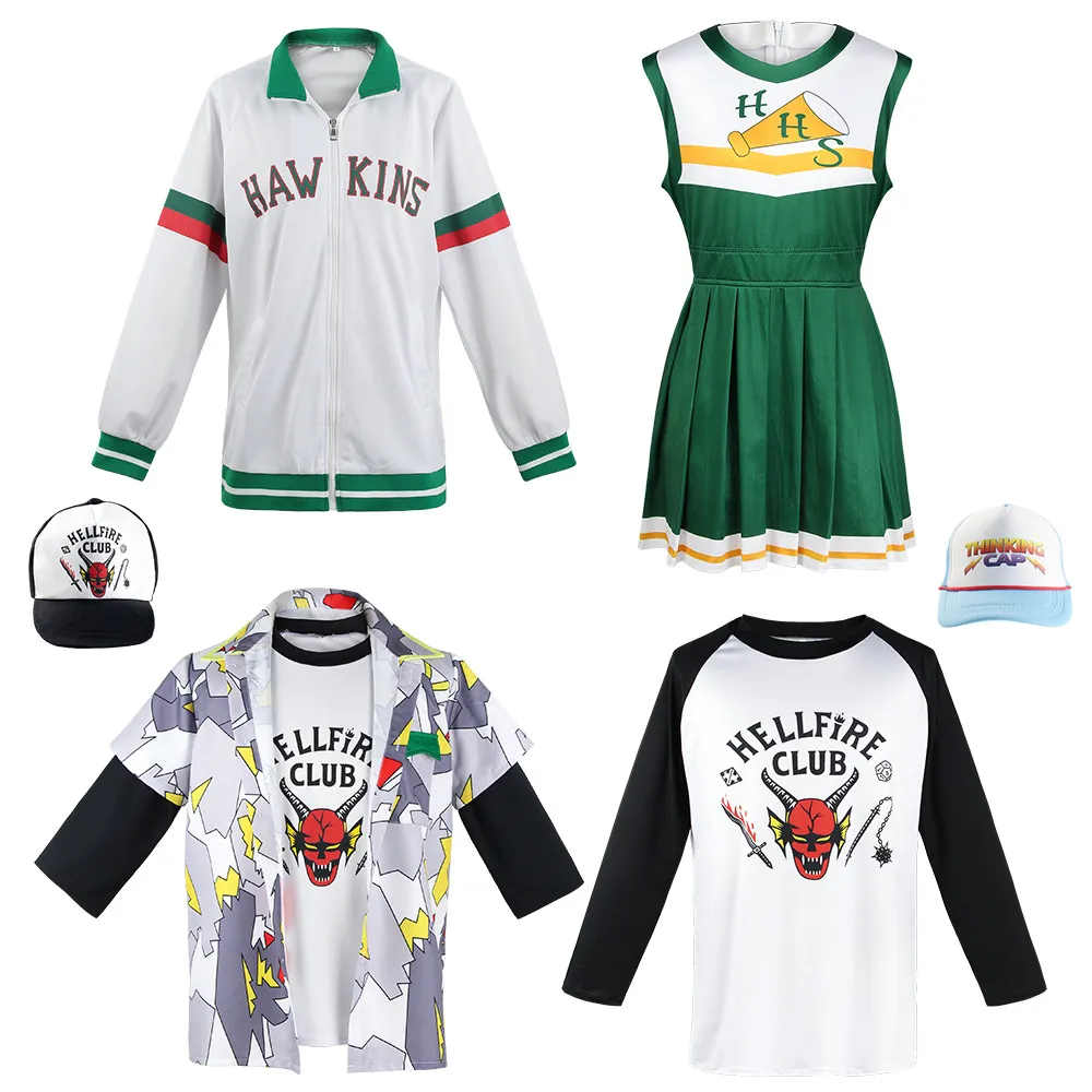 怪奇物语4cos服 Stranger Things S4地狱火俱乐部T恤达第四季现货