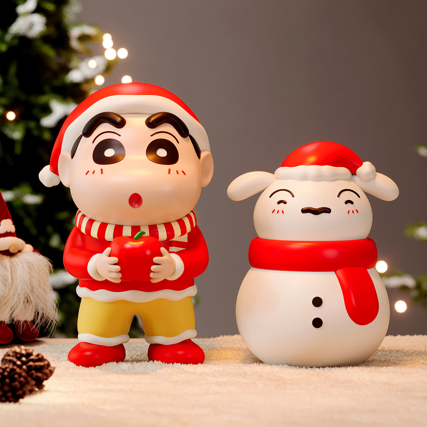 蜡笔小新圣诞节摆件办公室桌面装饰品场景布置节日礼物送朋友闺蜜,家居饰品,装饰摆件,淘宝优惠券,粉丝福利购,淘宝优惠卷