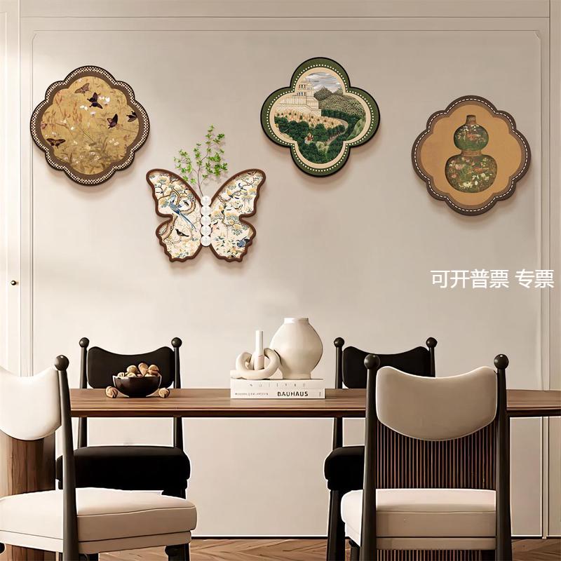 现代简约创意玄关装饰画好寓意走廊过道挂画一家象鹿电视墙组合画图片