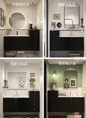 xyt橡木轻奢浴室柜组合法式复古卫生间洗漱台洗脸盆卫浴柜M112h