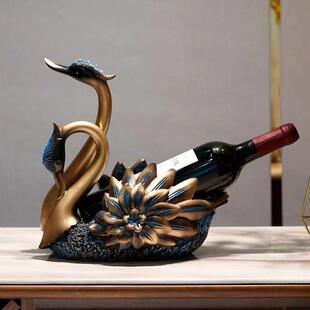 红酒架摆件天鹅客厅餐桌酒托 托高级感轻奢高档大气餐柜酒柜装饰