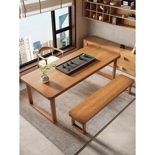 原木大板茶几阳台小茶几实木茶几客厅家庭2025新简单茶几