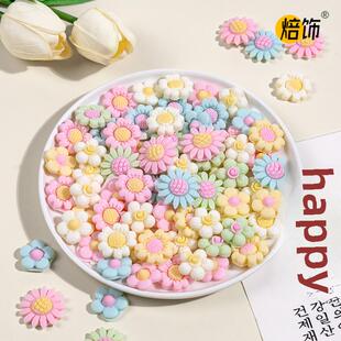 巧克力小花蛋糕装饰巧克力花装饰纸杯蛋糕配件方糖花烘焙可食用装