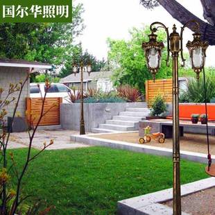3.5米花园别墅双头庭院灯LED小区景观路灯中山压铸铝院子灯