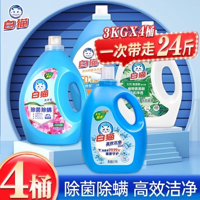 白猫高效洁净洗衣液整箱装