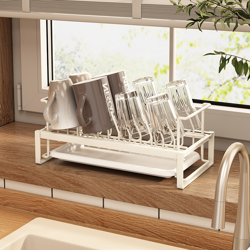 抽拉厨房置物架橱柜收纳碗盘下水槽叠加碗碟架柜内单层沥水篮组合