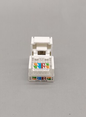 安普型六类千兆网络插座模块超六类模块带门六类信息RJ45六类网络