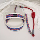 狗狗牵引绳狗链子泰迪比熊透气胸背带幼犬脖子遛狗绳可调节防挣脱