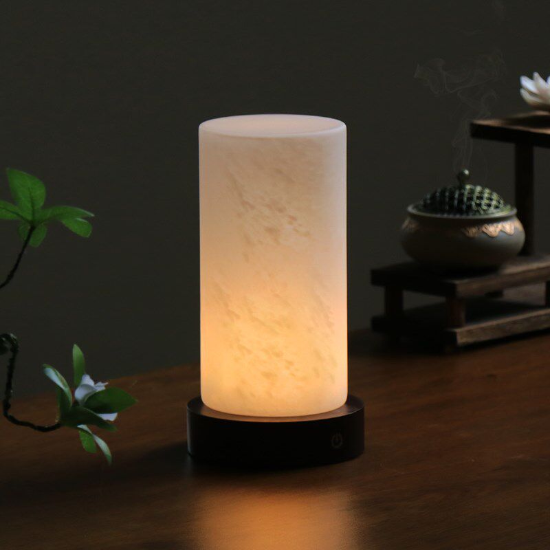 新中式复古卧室床头柜灯台灯插电书桌看书装饰玻璃高端房间氛围灯