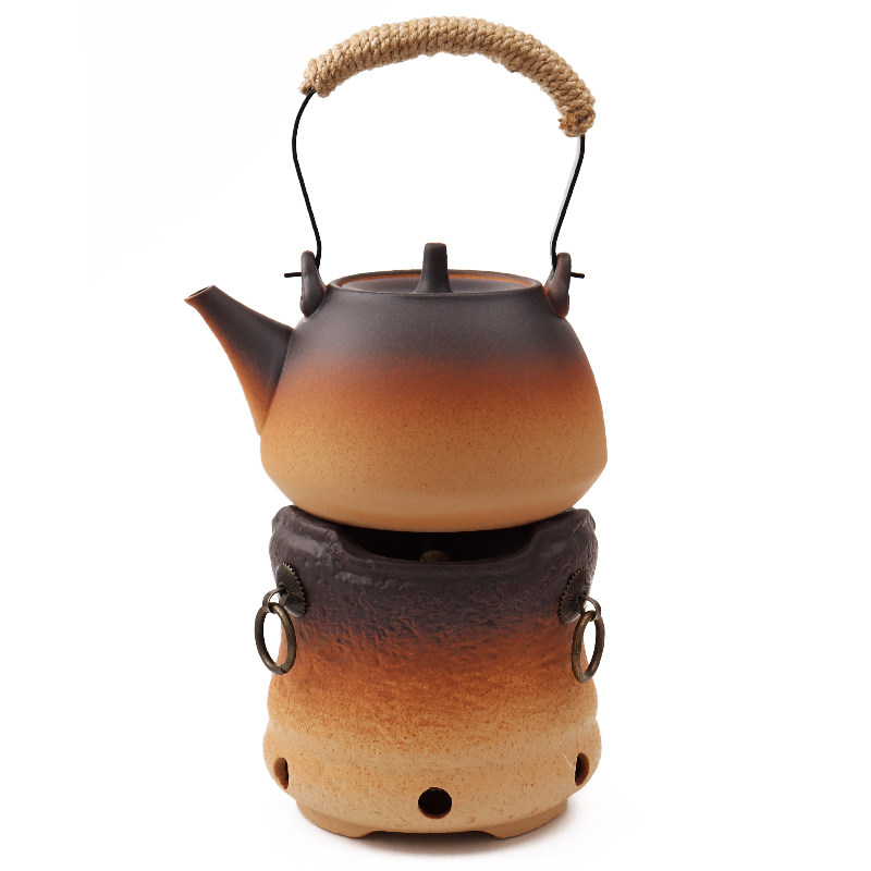 户外家用陶瓷酒精炉煮茶器木炭烧水壶酒精灯功夫茶具碳炉子套装