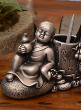 中秋中国风创意复古高档笔筒个性生日礼品送老师领导书房摆件包邮