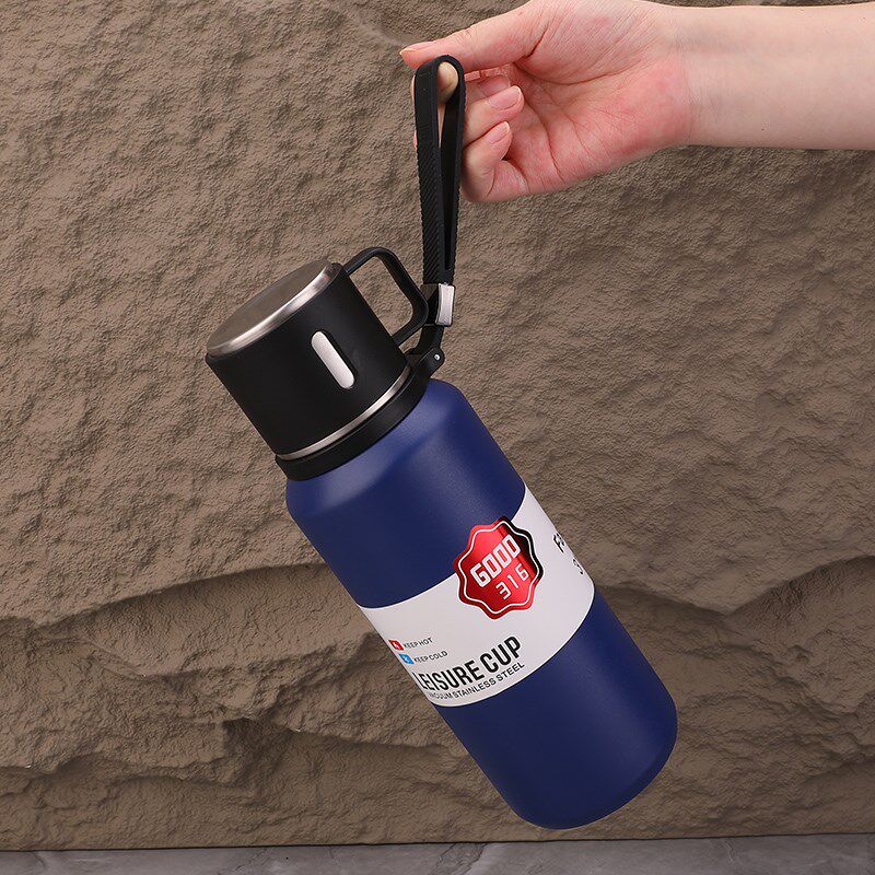 大容量316不锈钢保温杯高档水壶男款学生便携户外泡茶杯子1000ml