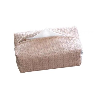 精选简约轻奢高级感编织纹皮质车载纸巾盒客厅茶几抽纸盒餐巾纸收