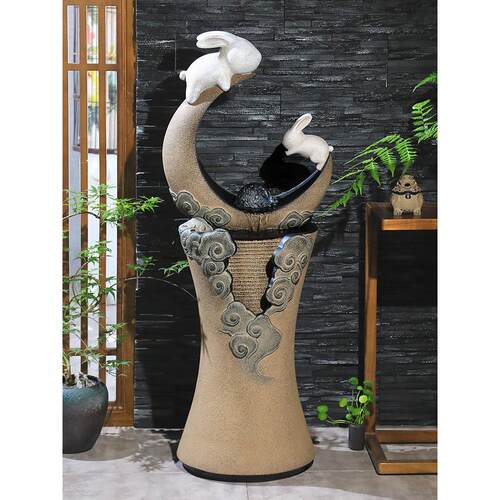 室内客厅玄关装饰落地流水摆件阳台造景循环水景观招财风水球喷泉