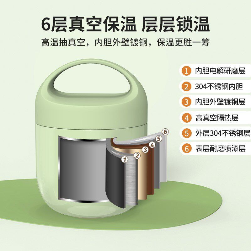 德国进口碗带盖24小时超长保温饭桶迷你小型便当饭盒不锈钢保温盒