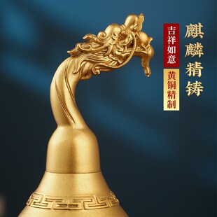 铜葫芦全铜摆件八卦挂件黄铜开口开盖空心客厅卧室胡葫国潮工艺品