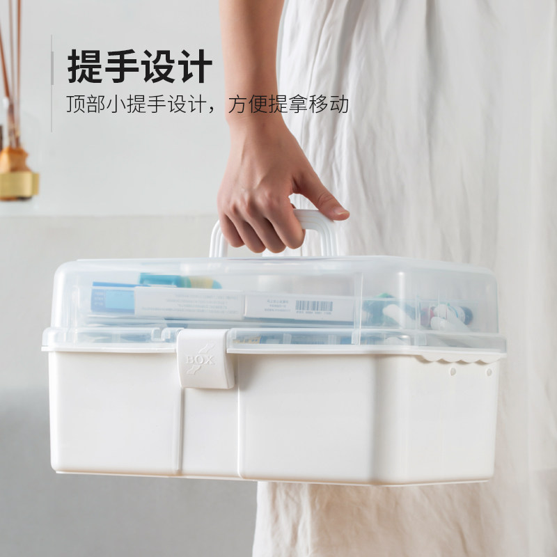 药箱家庭装便携小号多层儿童医药箱子家用大容量应急药品收纳盒