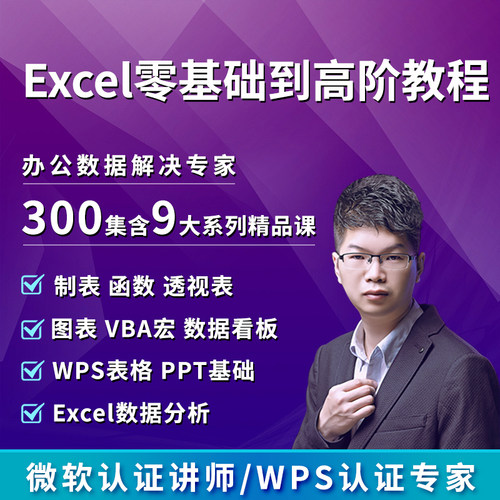 直接提供Excel+WPS2套课程含一对一答疑