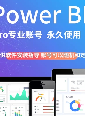 Power BI数据可视化powerbi pro版永久账号power bi desktop软件