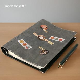 道林26孔B5软皮面活页本a5可拆卸记事本加宽行距笔记本diy手账本5