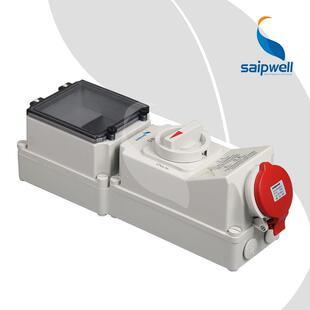 普S5A610240机械连锁插座带空开工业防水插P座4P16400V赛户外插座