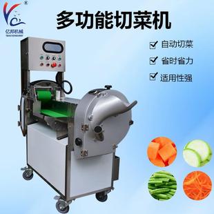 商用厨房设备 黄瓜切丝切片切段一机多用 多功能叶菜双头切菜机