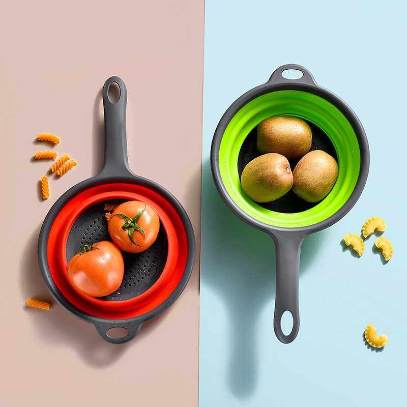 现货沥水篮厨房工具手持式橡塑折叠滤水篮便携式水果篮清洗收纳篮,餐饮具,洗菜盆/沥水篮/漏水筛,淘宝优惠券,粉丝福利购,淘宝优惠卷