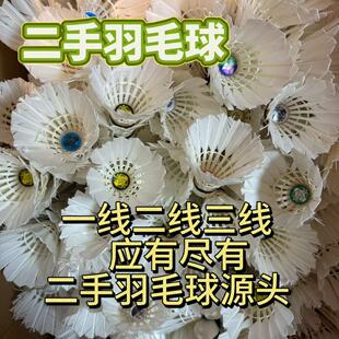 8成新二手羽毛球正品专业比赛训练稳定耐打型羽毛球金黄3号训练球