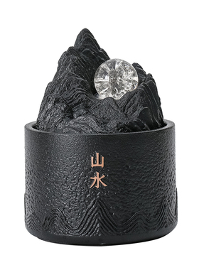 新中式流水摆件家居喷泉水循环转运珠生财招财客厅办公室桌面摆设