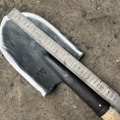 手工锻打小号装柄工兵铲户外开路铲斧多功能锹铲驴友野营铲子斧铲
