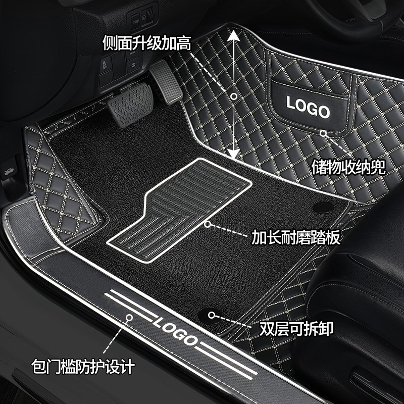 适用大众polo汽车脚垫全包围2025款波罗专用菠萝两厢2011老款2014