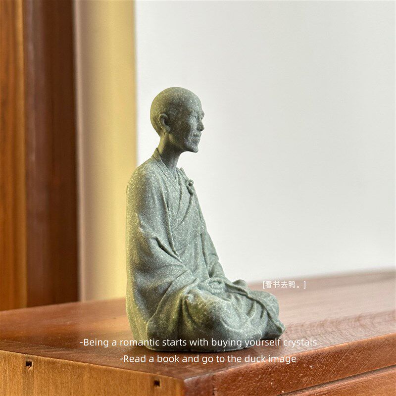 否极泰来 弘一法师阳台盆景禅意装饰造景书架桌面摆件礼物图片