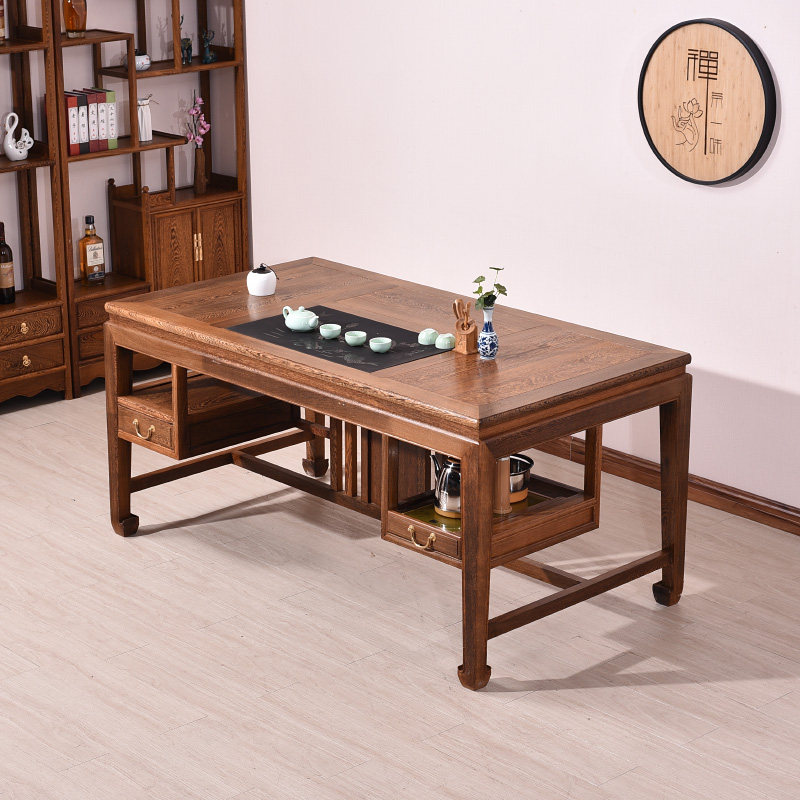 鸡翅木茶桌 新实木茶桌椅茶艺桌茶台泡茶桌