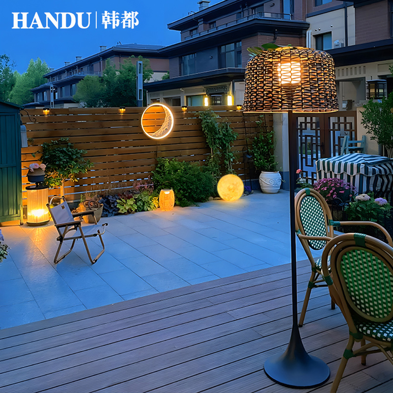 露台花园布置室外灯庭院景观造景太阳能落地灯农村小院装饰氛围灯