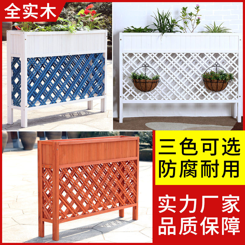 白色办公屏风架酒店餐饮绿植围栏木栅栏饰