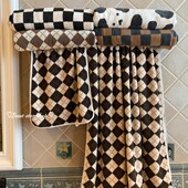 复古英伦菱形格吸水速干浴巾浴室洗澡洁珊瑚绒浴巾