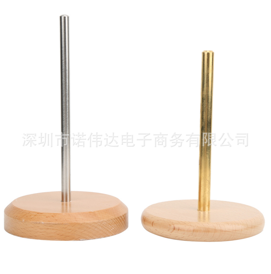 缝纫绕线器 纺纱卷轴 编织工具会转动的毛线轴木制铜管