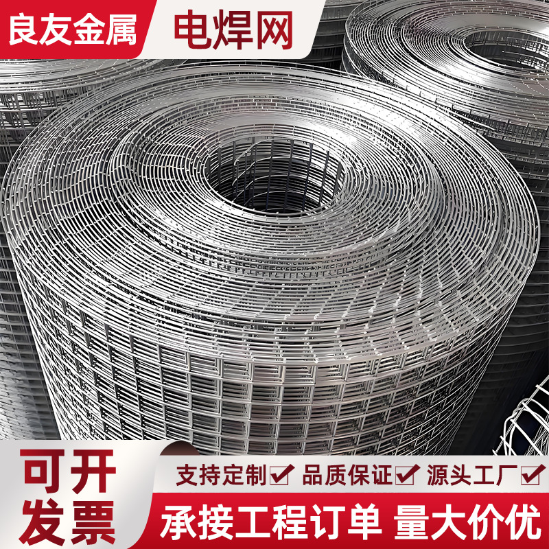 养鸡场镀锌钢丝网围栏 地暖铺镀锌电焊网钢丝网 防裂工业镀锌铁丝