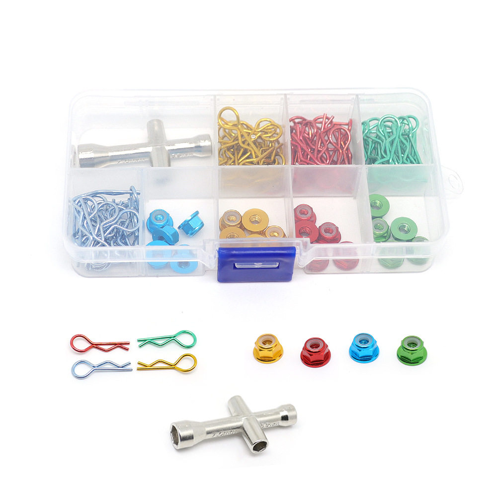 RC 模型车 彩色 R扣 M4 法兰螺母 铝合金螺母 1:10 1:12油车电车