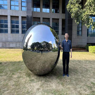 304/316不锈钢球体高亮光镜面空心球园林绿地大圆球广场水池花园