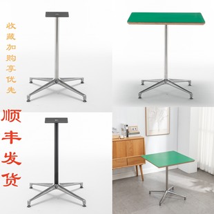 A04十字脚架金属桌脚黑柱支撑架家用台脚不锈钢办公桌脚现代风格