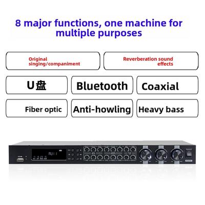 Smcas经典新Ktv前置放大器防啸叫专业卡拉ok混音器家庭卡拉ok蓝牙