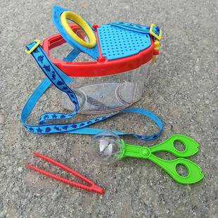 儿童户外小玩具昆虫观察收纳盒放大镜科学小孩踏青收集捕虫器套装