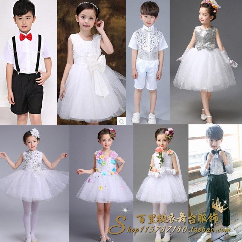 花童礼服女儿童婚纱女童公主裙蓬蓬纱儿童婚礼服白色主持人演出服,童装/婴儿装/亲子装,儿童礼服,淘宝优惠券,粉丝福利购,淘宝优惠卷