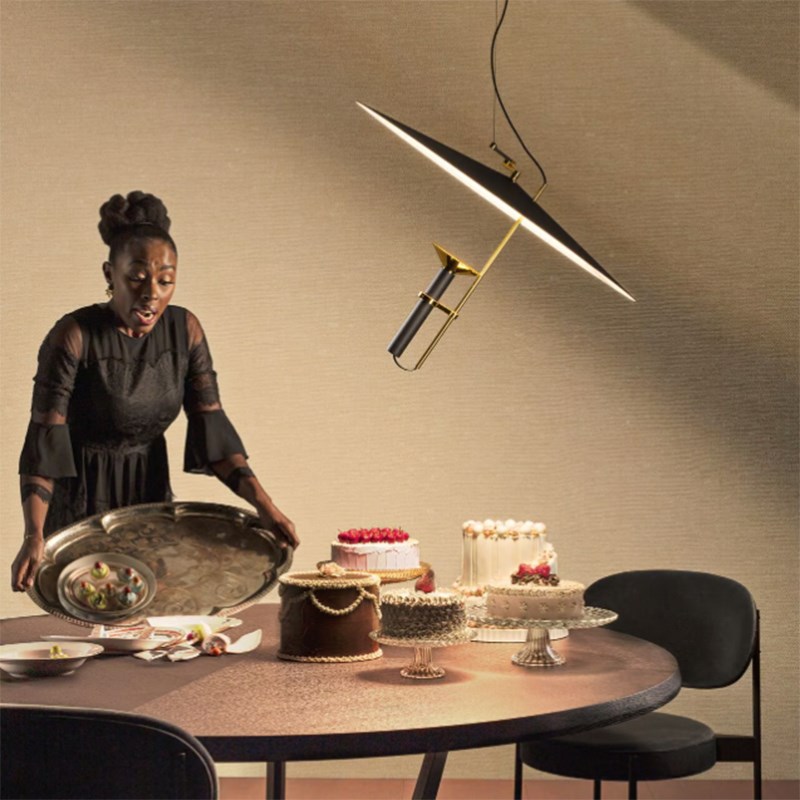 意大利设计师可调节餐厅吊灯北欧个性创意卧室床头酒店吧台餐桌灯