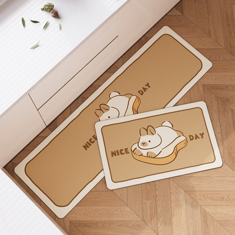 厨房地垫防滑吸油硅藻泥吸水垫子家用免洗可擦脚垫子门口地毯吸水