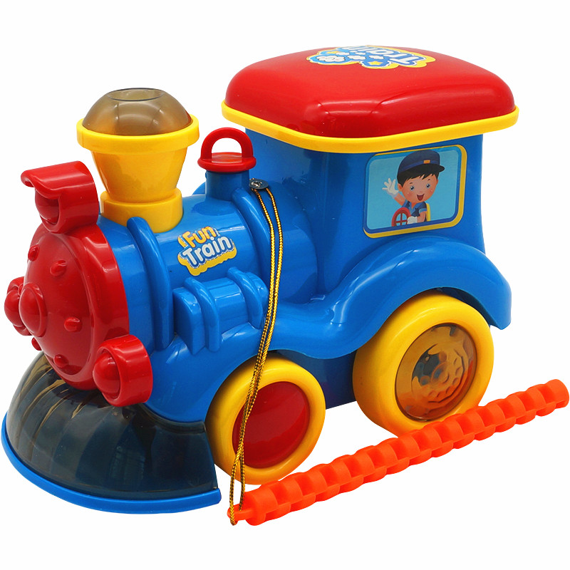 中秋节灯笼儿童手提发光彩灯音乐电动万向卡通小火车小孩元宵花灯