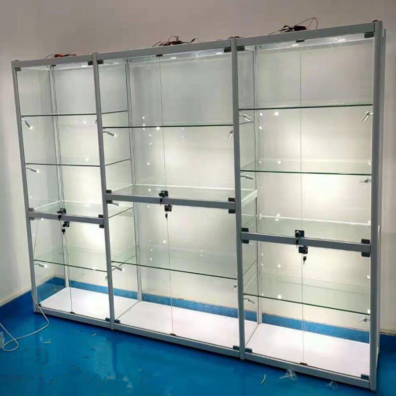 玻璃展示柜柱子射灯家用手办模型礼品展示柜照明一体射灯白暖光灯